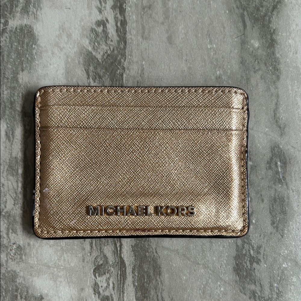 Michael Kors Metallic Card Holder